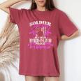 Soldiers Don't Brag Proud Army Mother-In-Law Military Mom Women's Oversized Comfort T-Shirt Crimson