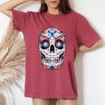 Sugar Skull 4Th Of July T Boys Fourth Usa Women's Oversized Comfort T-Shirt Crimson