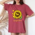 Sunflower Dog Mom For Beagle Lovers Women's Oversized Comfort T-shirt Crimson