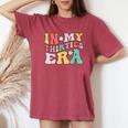 In My Thirties Era Groovy Women's Oversized Comfort T-Shirt Crimson