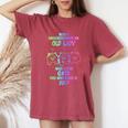 Never Underestimate An Old Lady Who Loves Cats Born In July Women's Oversized Comfort T-Shirt Crimson