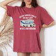 Never Underestimate An Old Lady With A Motorhome Women's Oversized Comfort T-Shirt Crimson