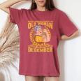 Never Underestimate An Old Woman Who Born In December Women's Oversized Comfort T-Shirt Crimson