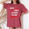Never Underestimate The Power Of A Bassoon Playing Woman Women's Oversized Comfort T-Shirt Crimson