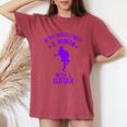Never Underestimate A Woman With A Guitar Quote Women's Oversized Comfort T-Shirt Crimson