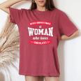 Never Underestimate A Woman Who Loves Chocolates Women's Oversized Comfort T-Shirt Crimson