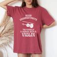 Never Underestimate A Woman With A Violin T Women's Oversized Comfort T-Shirt Crimson