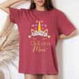 Unicorn Mom Outfit For Her Mother And Daughter Women's Oversized Comfort T-shirt Crimson