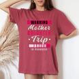 Warning Mother Daughter Trip In Progress Girlfriends Trip Women's Oversized Comfort T-shirt Crimson