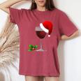 Wine For Christmas Wine For Parties Women's Oversized Comfort T-Shirt Crimson