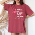 Wrinkles Only Go Where Smiles Have Been Quote Women's Oversized Comfort T-Shirt Crimson