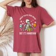 Youre Dead Inside But Hanukkah Chanukah Skeleton Women Women's Oversized Comfort T-Shirt Crimson