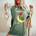 Always Be Kind Owl Heart Moon Women's Oversized Comfort T-shirt Moss