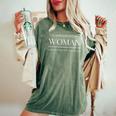 Antisocial Woman Strengthened By Loneliness Quote Women's Oversized Comfort T-Shirt Moss