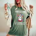 Auntiecorn Like A Normal Aunt Only More Awesome Mothers Day Gift For Women Women's Oversized Graphic Print Comfort T-shirt Moss