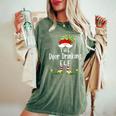 Beer Drinking Elf Group Christmas Pajama Party Women's Oversized Comfort T-Shirt Moss