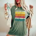 Behavioral Therapist Retro Vintage Rbt Analyst Behavior Tech Women Oversized Print Comfort T-shirt Moss