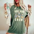 Boo Boo Crew Ghost Halloween Paramedic Nurse Rn Er Nicu Lpn Women's Oversized Comfort T-Shirt Moss