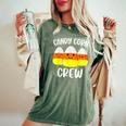Candy Corn Crew Halloween Costume Friends Women's Oversized Comfort T-Shirt Moss