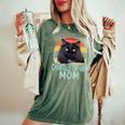 Chantilly-Tiffany Cat Mom Retro Vintage Cats Heartbeat Women's Oversized Comfort T-Shirt Moss
