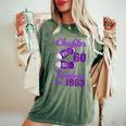 Chapter 60 Fabulous Since 1963 Purple 60Th Birthday Women's Oversized Comfort T-Shirt Moss