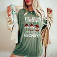 Chillin With My Med Surg Nurse Gnomies Gnomes Christmas Women's Oversized Comfort T-Shirt Moss