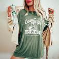 Cowboys & Beer Thats Why Im Here Cowgirl T Women's Oversized Comfort T-shirt Moss