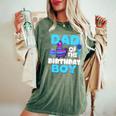 Dad Of The Birthday Boy Llama Family Party Decorations Women's Oversized Comfort T-Shirt Moss