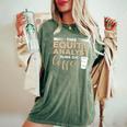 This Equity Analyst Runs On Coffee Women's Oversized Comfort T-Shirt Moss