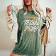 Family Thanksgiving 2023 Fall Autumn Matching Family Women's Oversized Comfort T-Shirt Moss