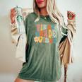 First Grade Vibes 1St Grade Team Retro 1St Day Of School Women's Oversized Comfort T-Shirt Moss