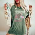 Flamingo Nenemingo Like A Normal Nene Gifts Funny Grandma Gift For Women Women's Oversized Graphic Print Comfort T-shirt Moss