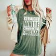 Straight White Conservative Christian Women's Oversized Comfort T-Shirt Moss