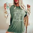 Never Underestimate The Power Of A Girl With A Book Women's Oversized Comfort T-Shirt Moss