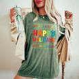 Gay Christmas Lgbt Happy Holigays Ugly Rainbow Party Women's Oversized Comfort T-Shirt Moss