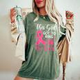 This Girl Got To Ring The Bell Chemo Grad Breast Cancer Women's Oversized Comfort T-Shirt Moss