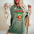 Groovy Christmas Jelly Of The Month Club Vacation Xmas Pjs Women's Oversized Comfort T-Shirt Moss