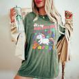Groovy It's My Bachelor Party Unicorn Marriage Party Women's Oversized Comfort T-Shirt Moss