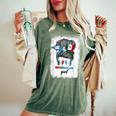 Half Mexican And Guatemalan Mexico Guatemala Flag Girl Women's Oversized Comfort T-Shirt Moss