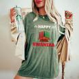 Happy Kwanzaa Kinara African American Ugly Christmas Sweater Women's Oversized Comfort T-Shirt Moss