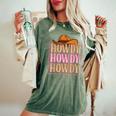 Howdy Cowgirl Western Country Rodeo Southern For Women Girls Women's Oversized Comfort T-shirt Moss