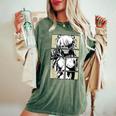 Japanese Anime Girl Waifu Japan Kawaii Otaku Women's Oversized Comfort T-Shirt Moss