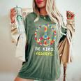 Be Kind Always Kindness Tie Dye Peace Sign Vintage Retro Women's Oversized Comfort T-shirt Moss