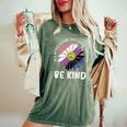 Be Kind Genderfluid Daisy Peace Hippie Pride Flag Lgbt Women's Oversized Comfort T-shirt Moss