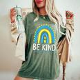 Be Kind Rainbow World Down Syndrome Awareness Day Women's Oversized Comfort T-shirt Moss