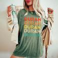 Love Heart Duran Vintage Style Black Duran Women's Oversized Comfort T-Shirt Moss