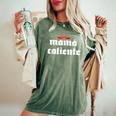 Mama Caliente Hot Mom Red Peppers Streetwear Fashion Baddie Women's Oversized Comfort T-Shirt Moss