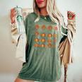 Math Teacher And Geeks Thanksgiving Kawaii Turkey Pumpkin Women's Oversized Comfort T-Shirt Moss