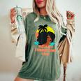 Melanin Summertime Fine Afro Love Women Women's Oversized Graphic Print Comfort T-shirt Moss