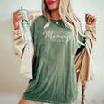 Mommy Est 2024 Promoted To Mom 2024 Mothers Day New Mom Women's Oversized Graphic Print Comfort T-shirt Moss